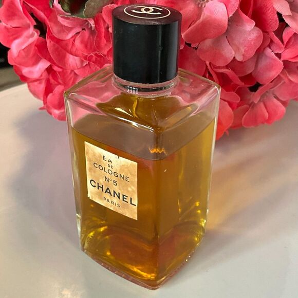 Vintage Chanel number 5 eau de cologne Paris mostly full bottle - Picture 2 of 4